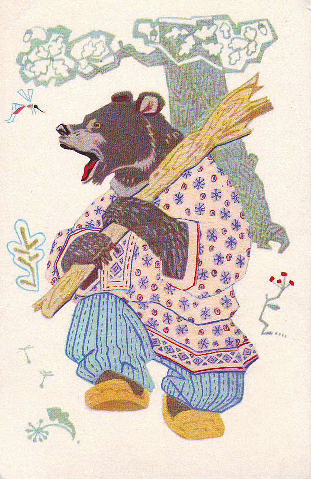 Медведь иллюстрация Советская
